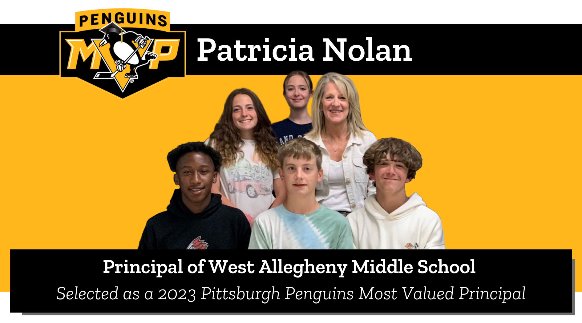 Penguins MVP Patricia Nolan, Principal of West Allegheny Middle School